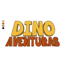 Logo Dino Aventuras Embroidery Design